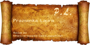 Prazsenka Laura névjegykártya